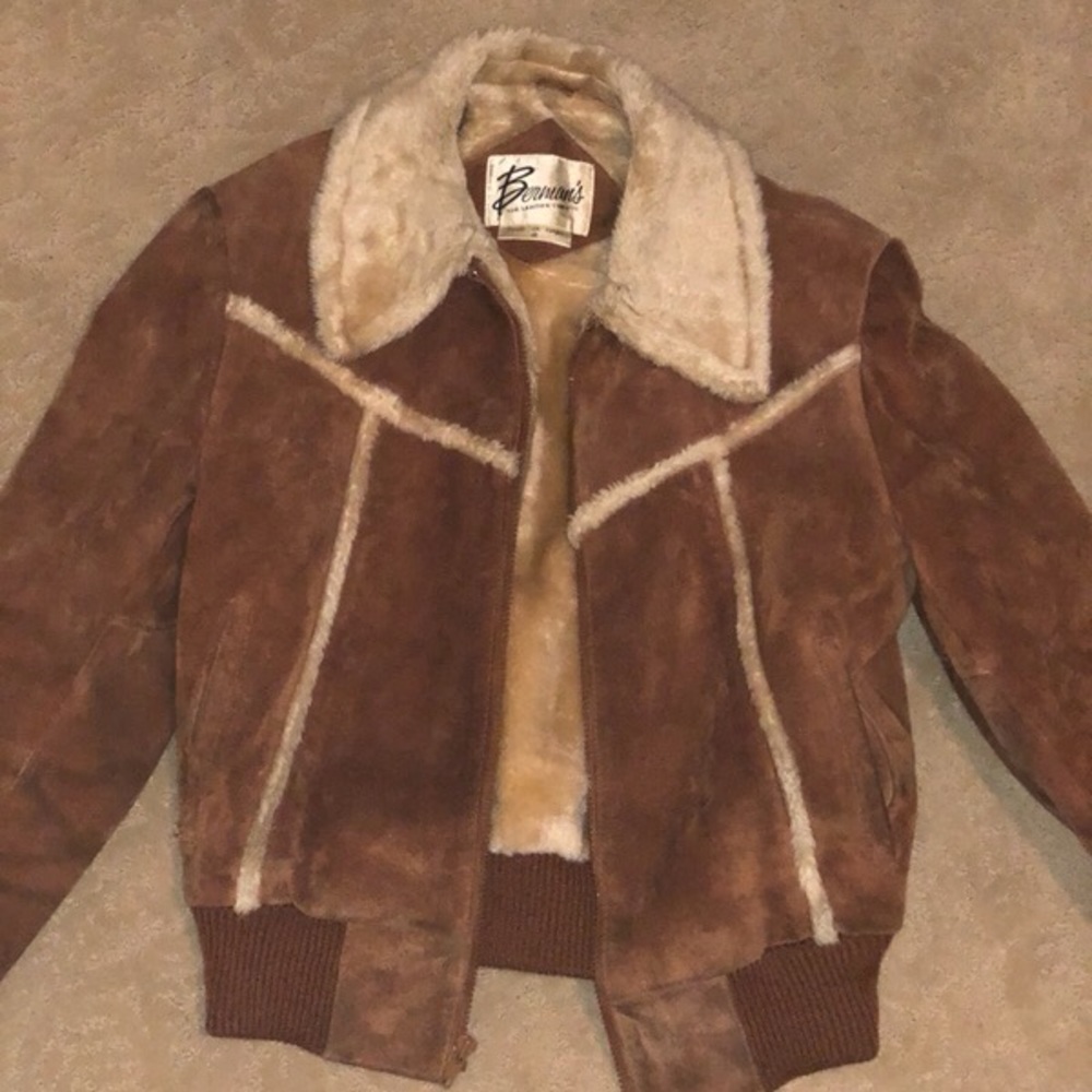 Vintage Brown Leather Coat :)